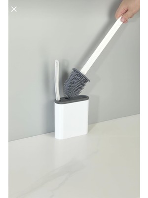 Vigordurus 2'li Silikon Tuvalet Fırçası Seti – Esnek Başlıklı Klozet Fırçası & Kenar Fırçası, Beyaz