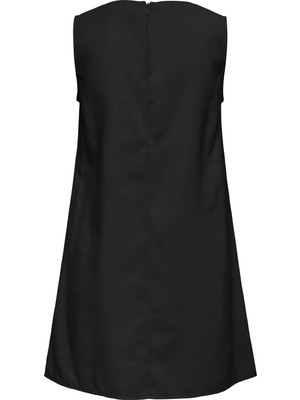 Only Kadın Yuvarlak Yaka Sıfır Kollu Siyah Elbise - 15364156