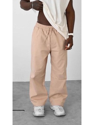 Dizi Katlı Gabardin Baggy Pantolon