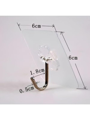 Vigordurus 5 Adet - Kendinden Yapışkanlı Şeffaf Askı