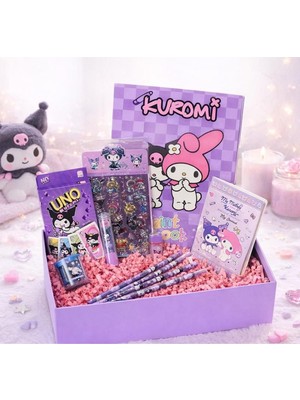Kuromi Kırtasiye Hediye Seti Kız Çocuk & Kawaii Severler Için Özel Kutulu Set