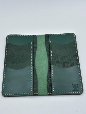 OAKCO LEATHER  HANDMADE YEŞİL DERİ CÜZDAN