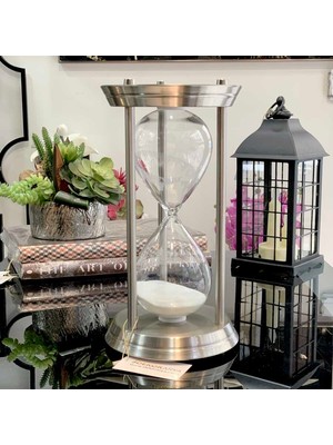 Deco Vien Kum Saati 17*33 cm Gümüş