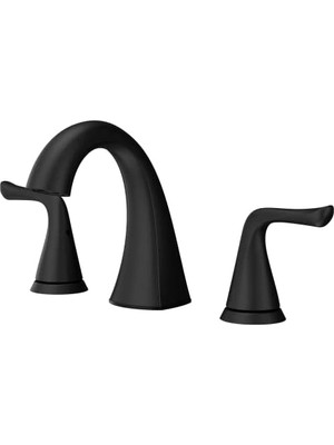 Vigordurus LF049MALSDB Willa 2 Saplı 20,32 cm Geniş Banyo Bataryası Spot Defense Mat Siyah