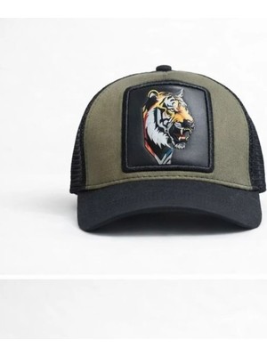 Soulistic Collection Kaplan Baskılı Yarı Fileli Şapka