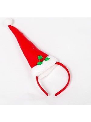 Vigordurus Yılbaşı Süsü Taç Baba Şapka Kırmızı 12X32 Cm.