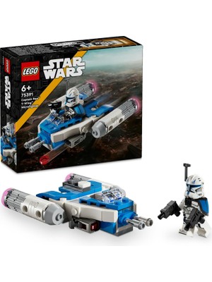 Vigordurus : Klon Savaşları Yüzbaşı Rex Y–wing Mikro Savaşçı 75391 – 6 Yaş ve Üzeri Çocuklar Için Hediye Fikri, 2 Blaster Silahlı Yüzbaşı Rex Karakter Içeren Yaratıcı Oyuncak Yapım Seti (99 Parça)