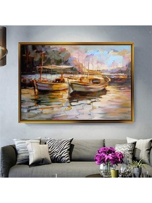 Giyense Altın Çerçeveli Dekoratif Tablo C196