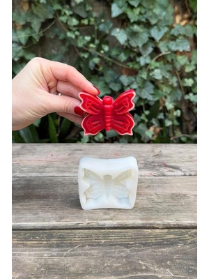 Vigordurus Kelebek Tekli Mum Kalıbı (Silikon)