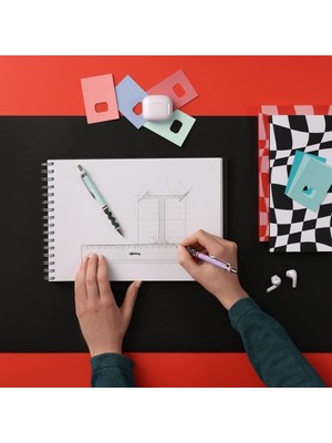 Vigordurus Tıkky Min Silgi 3'lü Okul Seti- 0.7 Gül Kurusu