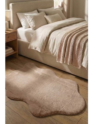 Halı Special Yuma Kahverengi Peluş Post Halı-Yumuşak-Yıkanabilir-Modern-Dekoratif