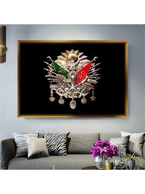 Giyense Altın Çerçeveli Dekoratif Tablo C876