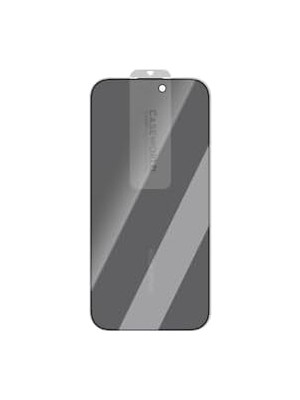 Vigordurus Caseworld 16 Pro Max ile Uyumlu Caseworld Crystal Shadow Serisi 0.15MM 3D Privacy Hayalet Cam Ekran Koruyucu Siyah