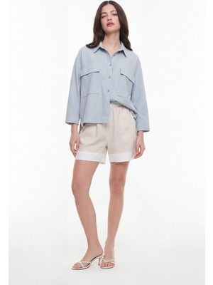 ROMAN Cep Detaylı Gömlek Buz Mavisi YY051005_373