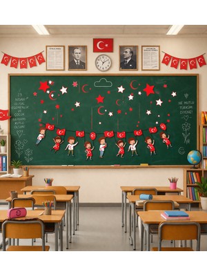 Pairla 23 Nisan Süsü 23 Nisan Hediyeleri 23 Nisan Benner ve 3 Metre Peri LED