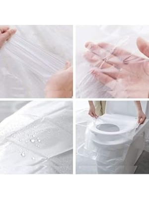 Vigordurus Klozet Örtüsü Tek Kullanımlık Klozet Poşeti Klozet Kapak Örtüsü Dispenseri 50 Adet