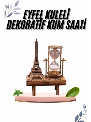 Pileli Store Paris Eyfel Kulesi Hediyelik Eyfel Retro Kum Saati Dekoratif Eşya