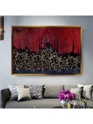 Giyense Altın Çerçeveli Dekoratif Tablo C431