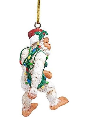 Vigordurus Koca Ayak Abominable Kardan Adam Yeti Tatil Süsü, Beyaz