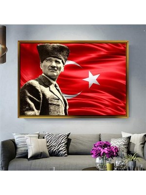 Giyense Altın Çerçeveli Dekoratif Tablo C730