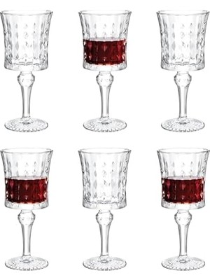 Vigordurus 6'lı Kristal Kahve Yanı Seti - 200 ml Zarif Desenli Bardak, Su ve Şerbet Kadehi, Davet ve Günlük Kullanım Için Şık Tasarım