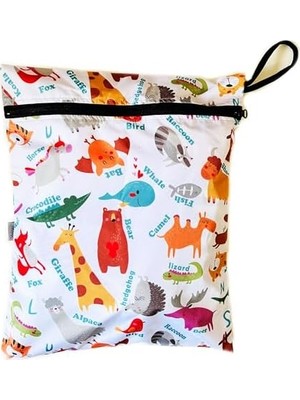 Vigordurus Yorni Su Geçirmez, Islak Mayo, Kıyafet Vs Taşıma Torbası, Çok Amaçlı Bebek Bakım Çanta/organizer, Beyaz, 30X37CM