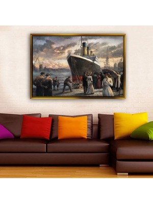 Giyense Altın Çerçeveli Dekoratif Tablo C1758