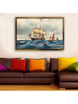 Giyense Altın Çerçeveli Dekoratif Tablo C1305