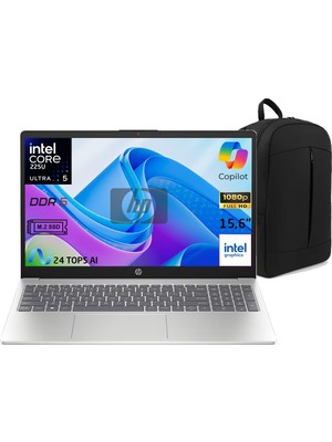 Hp Aı 15-FD2026NT Intel Core Ultra 5 225U 16GB 1tb SSD Windows 11 Pro 15.6" D51E0EA Snertech Çanta