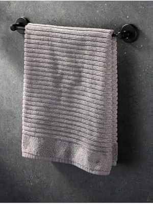 Vigordurus Ister Vidalı Ister Yapışkanlı Paslanmaz Uzun Havluluk Mat Siyah S-101