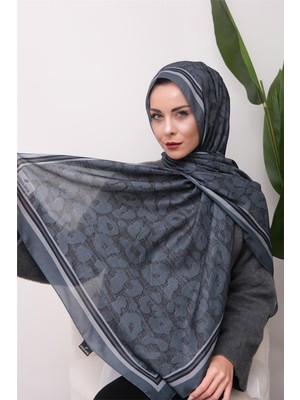 Eyşan İpek Leopar Desenli Dijital Soft Şal
