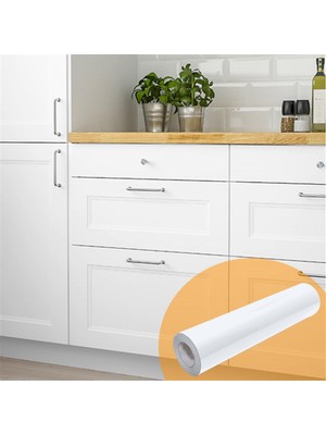 Parlak Beyaz Mobilya ve Dolap Kaplama Folyosu 90 cm x 1 Metre