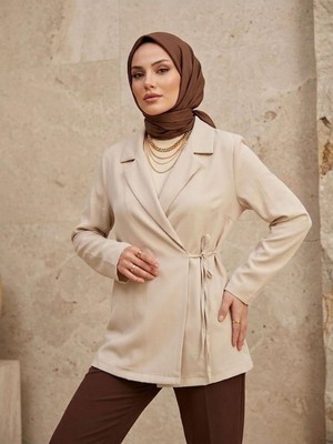 Foremia Yandan Bağlamalı Ceket-Taş -