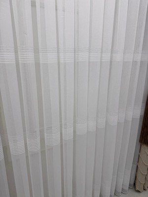 Nivemes Home Nivemeshome Yeni Sezon Gümüş Simli 3 Bantlı 1/3 Pileli Tül Perde Apm