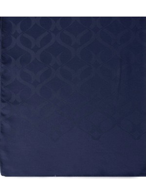 Şehr-i Şal Şehri Şal Zincir Desen Jakar Şal Lacivert