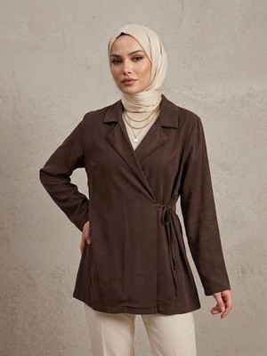 Foremia Yandan Bağlamalı Ceket-Kahve -