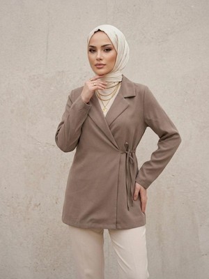 Foremia Yandan Bağlamalı Ceket-Vizon -