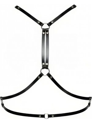 Pileli Store Siyah Kadın Kemer Suni Deri Vücut Aksesuarı - APFT203