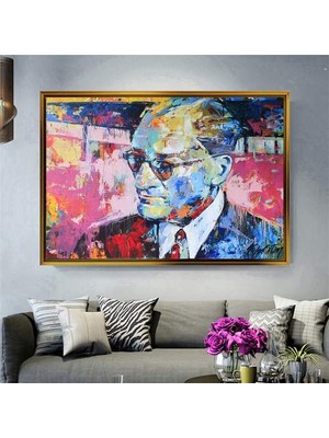 Giyense Altın Çerçeveli Dekoratif Tablo C617