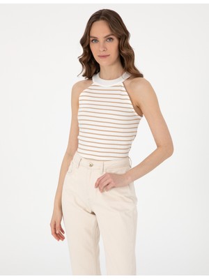 Pierre Cardin Kadın Bej Ex. Slim Fit Örme Bluz 50305786-VR011