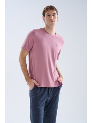 Syah Erkek Modal Kısa Kollu Pijama Üstü