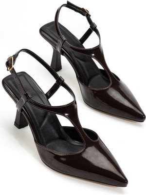 Erbilden Tula Kahverengi Rugan Topuklu Ayakkabı