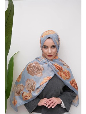 Eyşan İpek Çiçeksi Dokunuş Desenli Dijital Soft Şal
