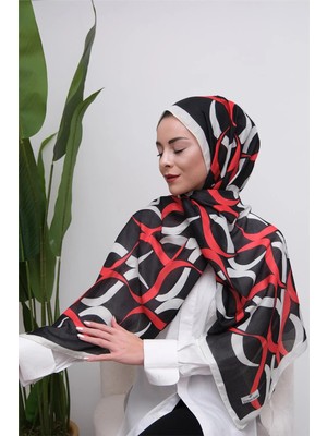 Eyşan İpek Dalga Desenli Dijital Soft Şal