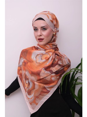 Eyşan İpek Floral Akrilik Desenli Dijital Soft Şal