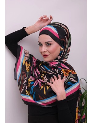 Eyşan İpek Vibrant Floral Desenli Dijital Soft Şal