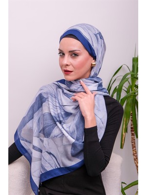 Eyşan İpek Majestic Leaf Desenli Dijital Soft Şal