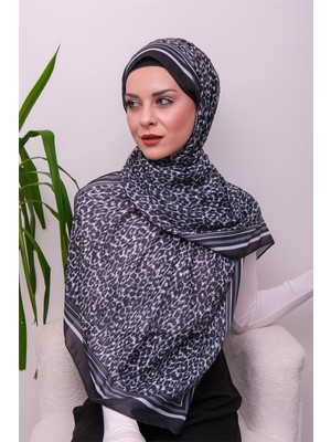 Eyşan İpek Leopar Desenli Dijital Soft Şal