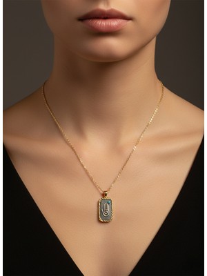 G&a Jewels Koruyucu Yol 925 Ayar Oksitli Yaldız (Altın) Kaplama Gümüş Kolye