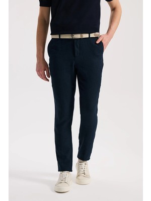 Jakamen Lacivert Comfort Fit Beli Lastikli Jagger Pantolon